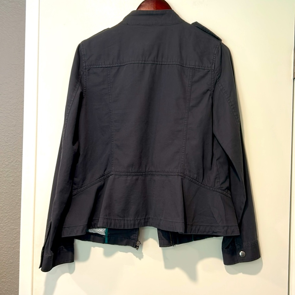 Hinge Cotton Canvas Military Jacket in Slate Grey Blue Size Large - Picture 3 of 6